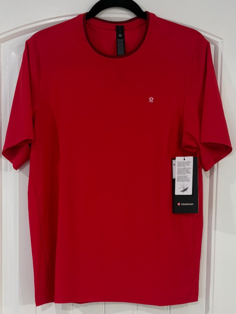 Lululemon UV protective striped mesh tee Lululemon Red